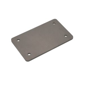 5″ x 3″ x 3/16″ metal plate, 4 holes