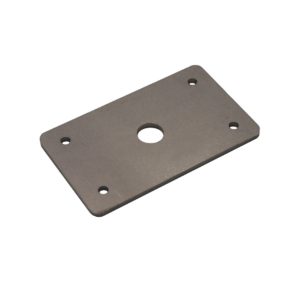 5″ x 3″ x 3/16″ metal plate, 5 holes (11/16″ middle hole)