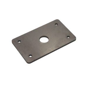 5″ x 3″ x 3/16″ metal plate, 5 holes (13/16″ middle hole)