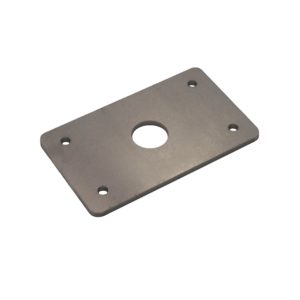 5″ x 3″ x 3/16″ metal plate, 5 holes (15/16″ middle hole)