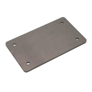 6″ x 3-1/2″ x 3/16″ metal plate, 4 holes