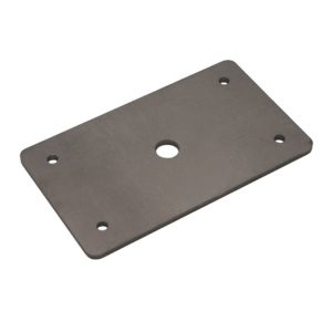 6″ x 3-1/2″ x 3/16″ metal plate, 5 holes (9/16″ middle hole)